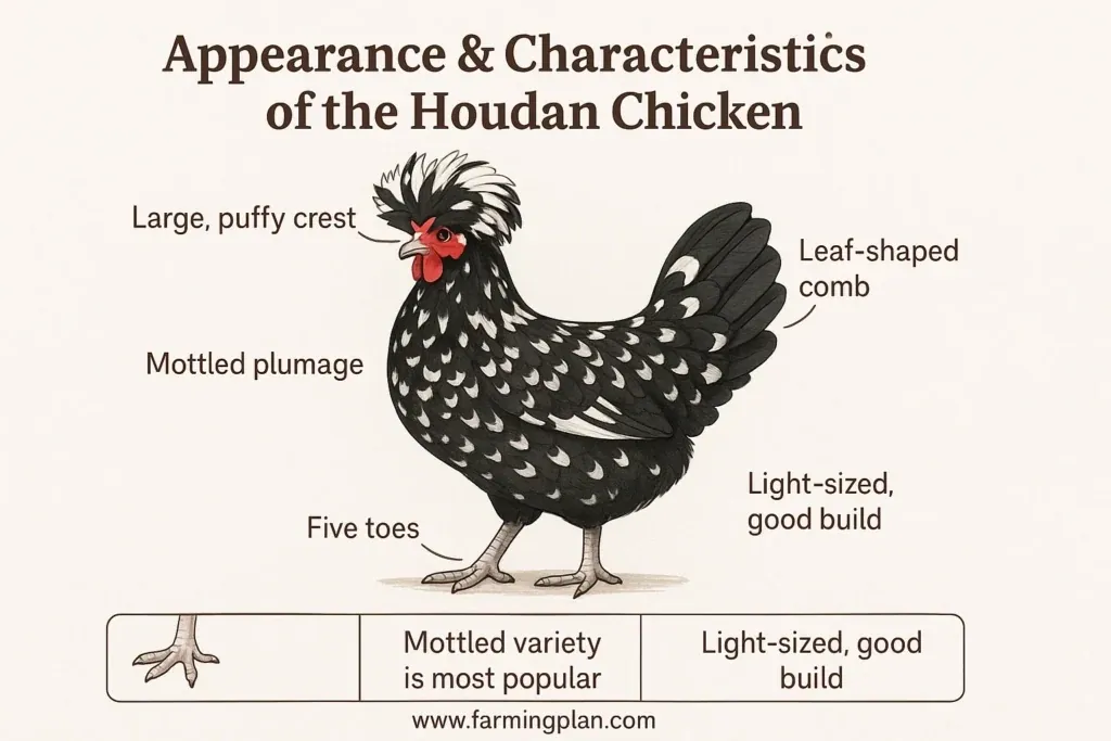 Appearance & Characteristics of the Houdan Chicken