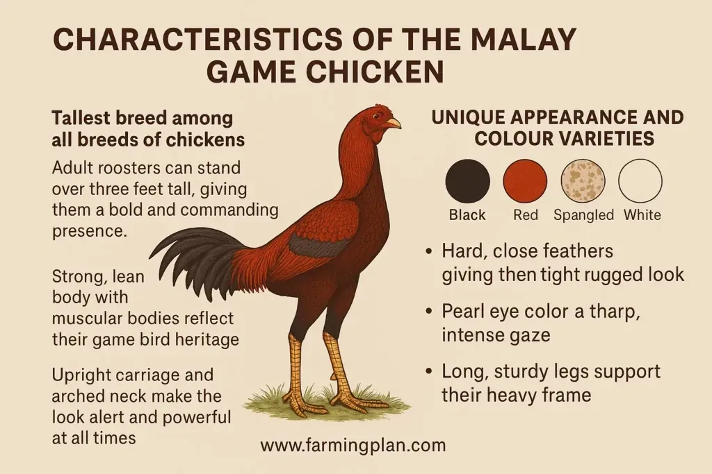Malay Game Chicken - Farming & Breed Profile Characteristics of the Malay Game Chicken