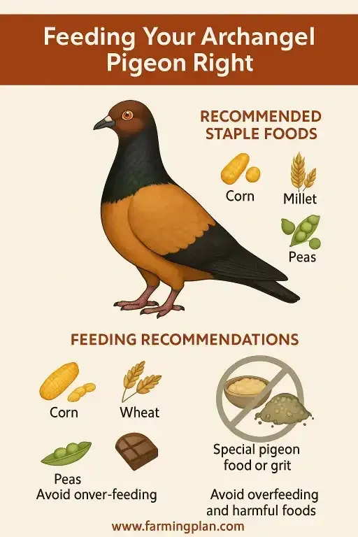 Archangel Pigeon - Farming & Breed Profile feeding your archangel pigeon right