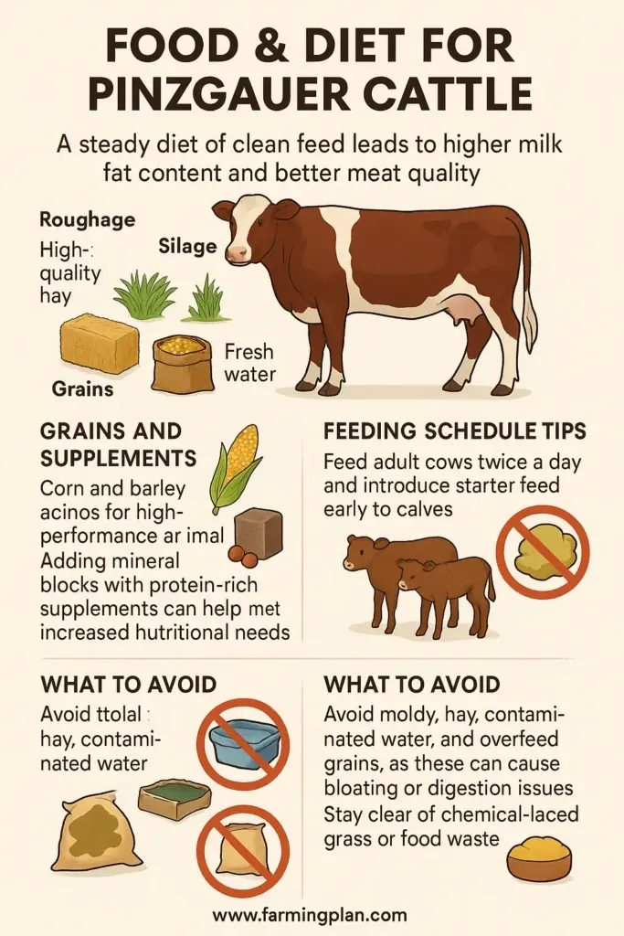 Pinzgauer Cattle - Farming & Breed Profile Food & Diet for Pinzgauer Cattle