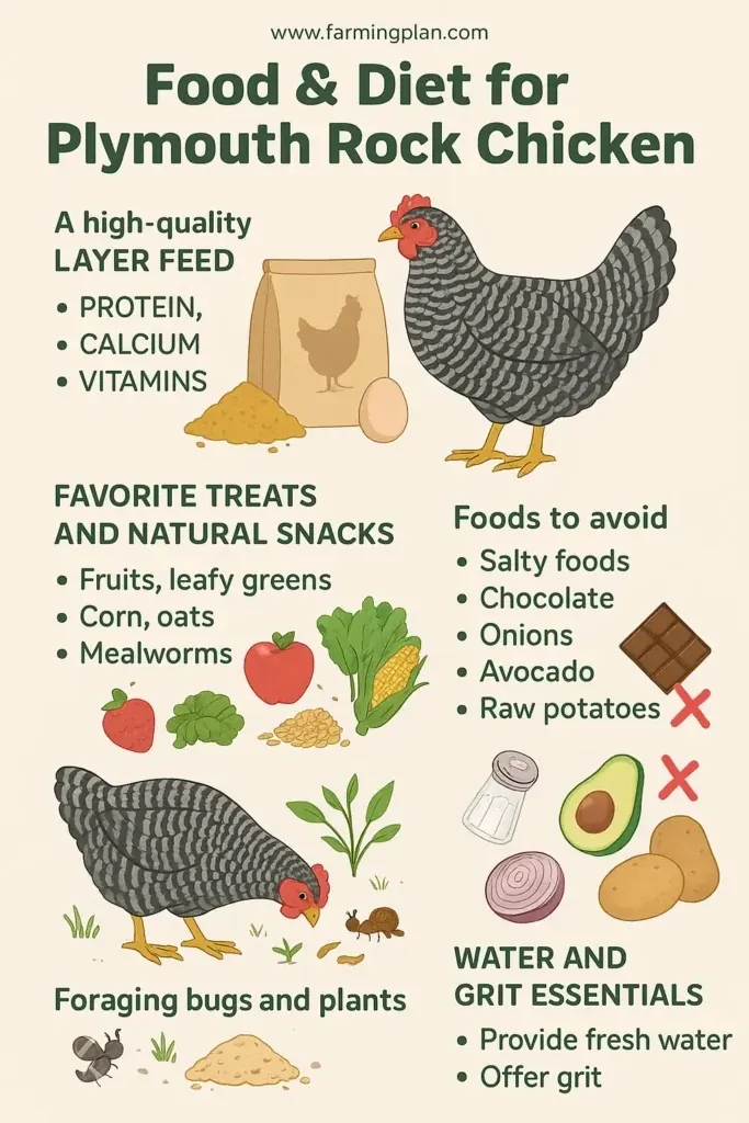 Plymouth Rock Chicken - Farming & Breed Profile Food & Diet for Plymouth Rock Chicken