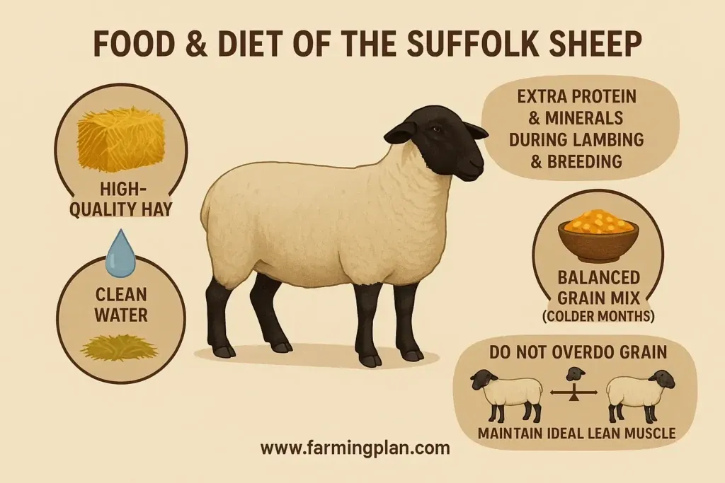 Food & Diet of the Suffolk sheep