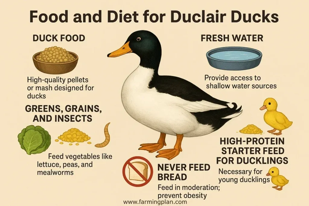 Duclair Duck - Farming & Breed Profile Food and Diet for Duclair Ducks