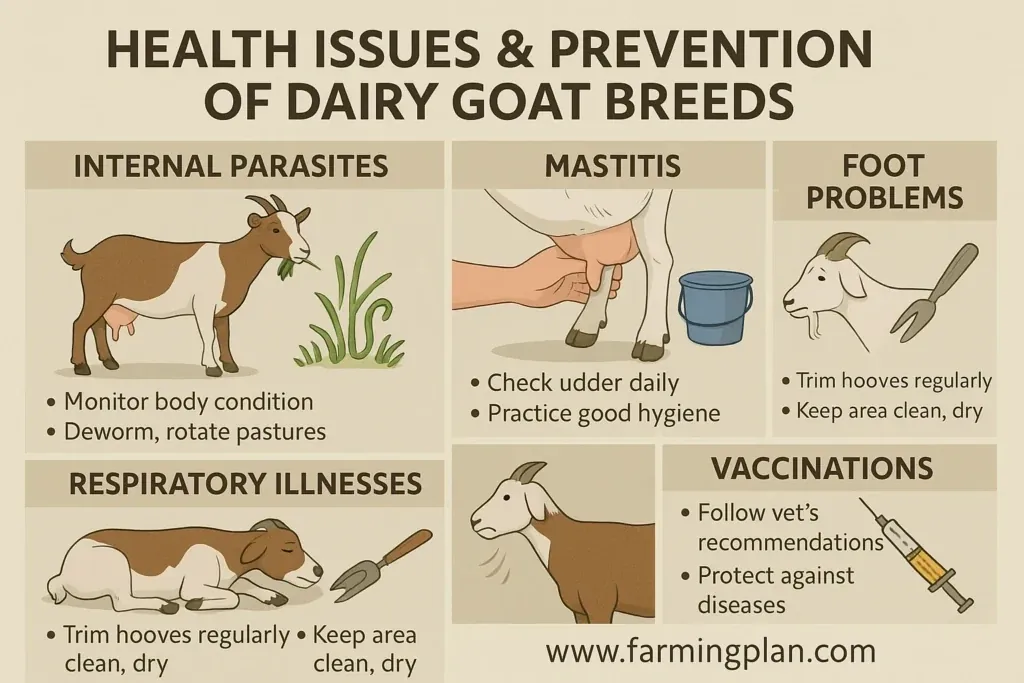 health issues & prevention of dairy goat breeds