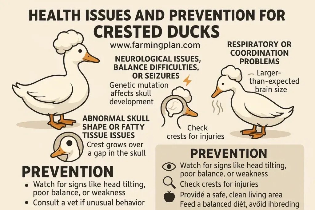health issues and prevention for crested ducks