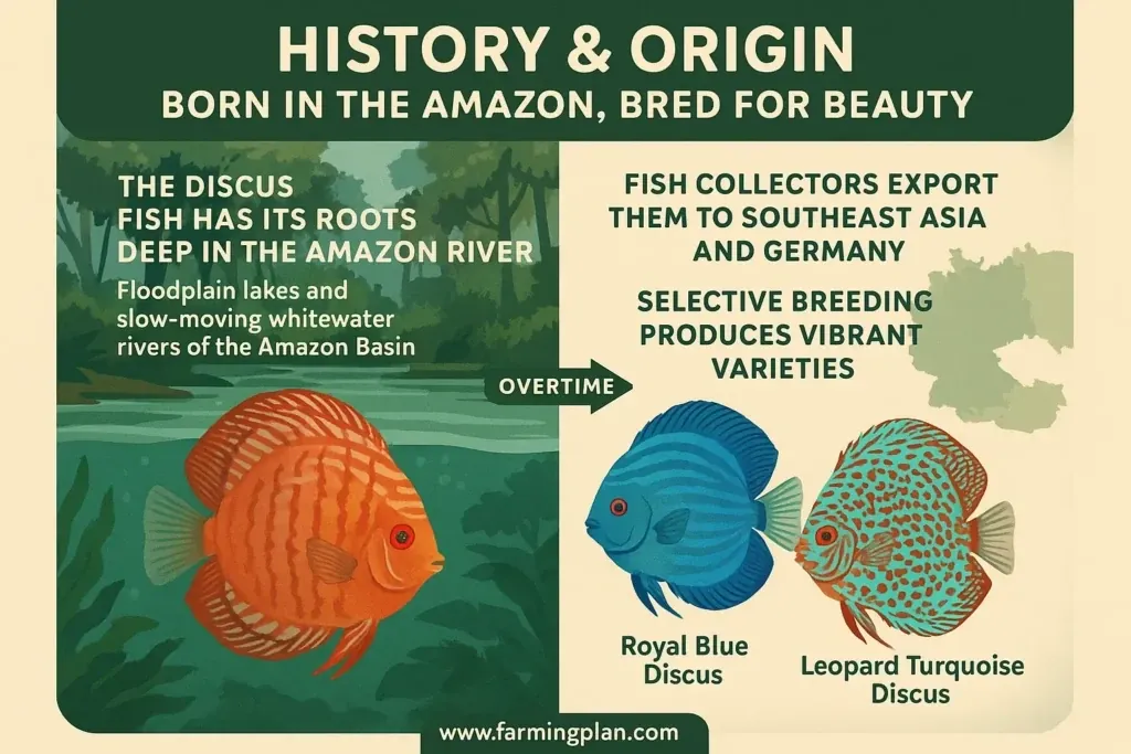 Discus Fish - Farming & Breed Profile History and Origin Born in the Amazon, Bred for Beauty