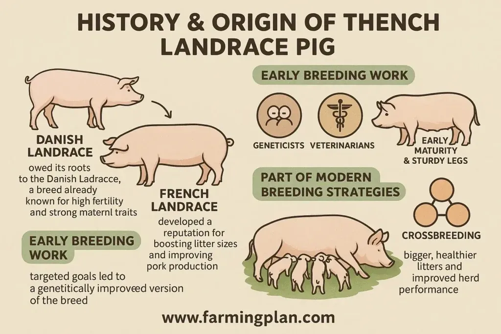 History & Origin of the French Landrace Pig