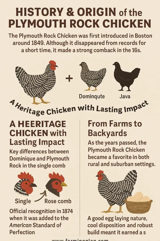 Plymouth Rock Chicken - Farming & Breed Profile History & Origin of the Plymouth Rock Chicken
