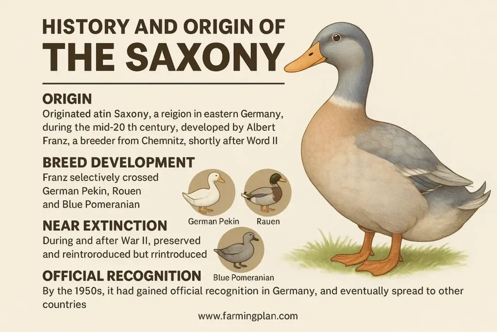 History and Origin  of the Saxony duck