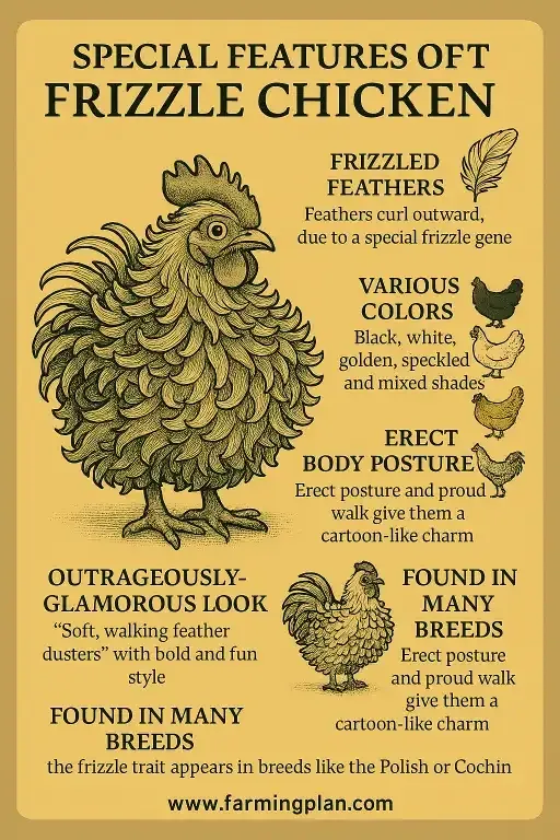 special features of the frizzle chicken