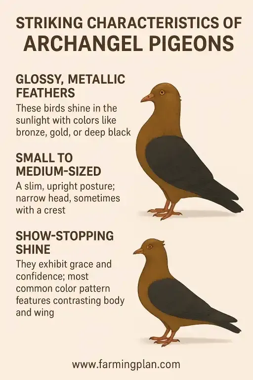 Archangel Pigeon - Farming & Breed Profile striking characteristics of archangel pigeons
