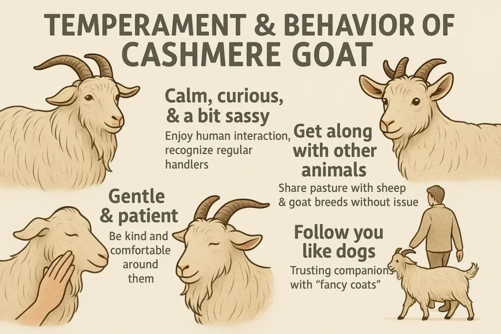 Cashmere Goat - Farming & Breed Profile Temperament & Behavior A Goat Person’s Dream