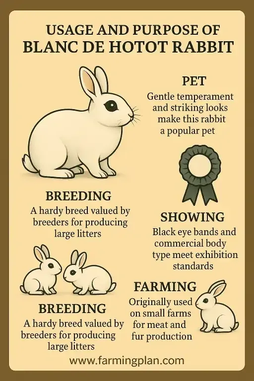 usage and purpose of the blanc de hotot rabbit
