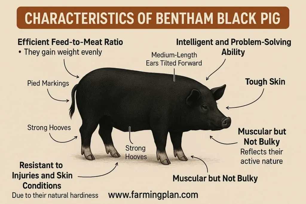 Bentham Black Pig - Farming & Breed Profile characteristics of bentham black pig