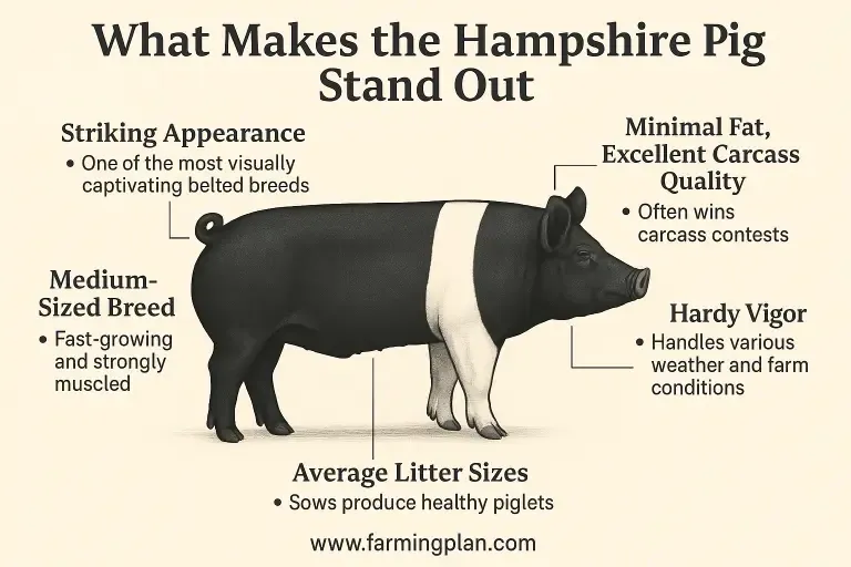 characteristics of hampshire pig