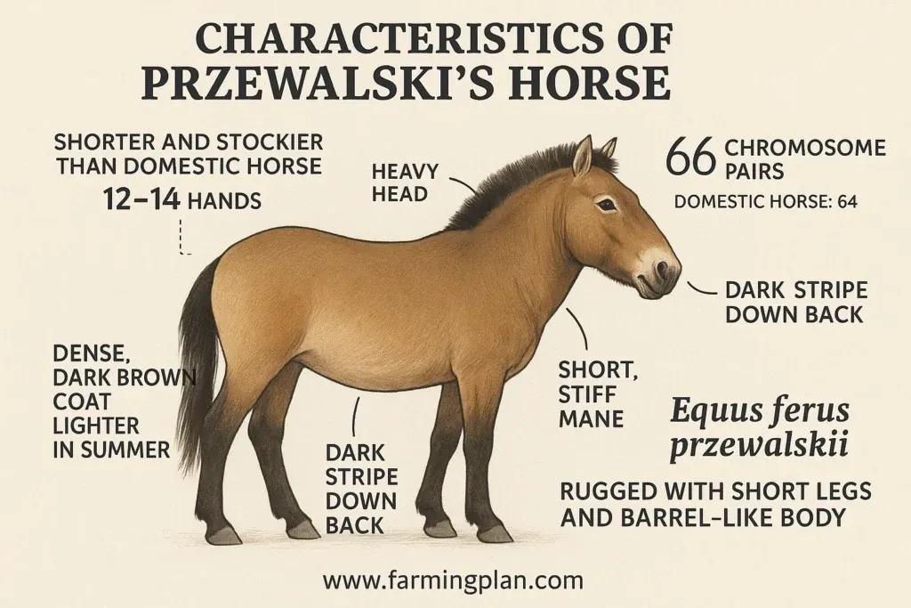 characteristics of the przewalski's horse