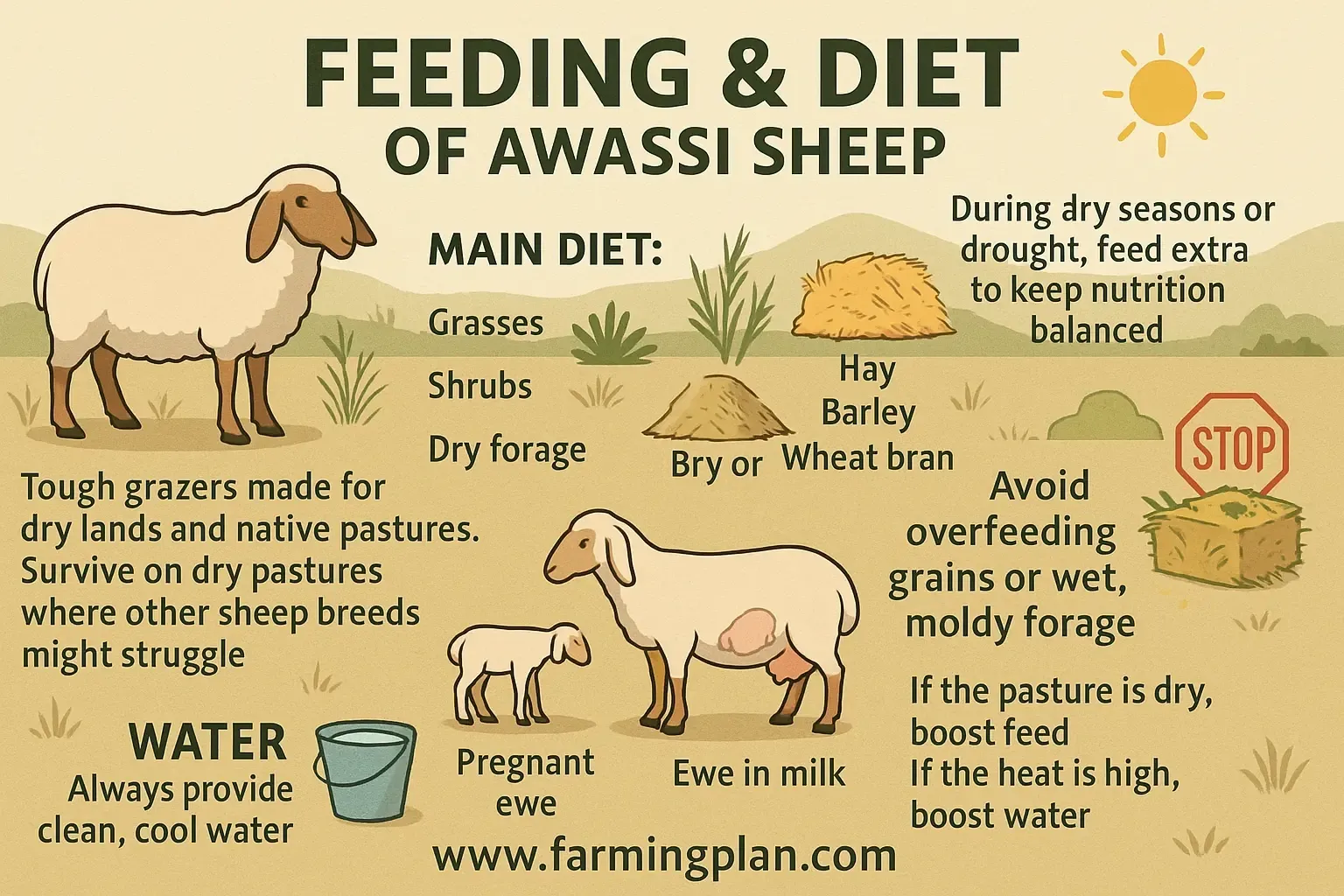 feeding and diet of awassi sheep