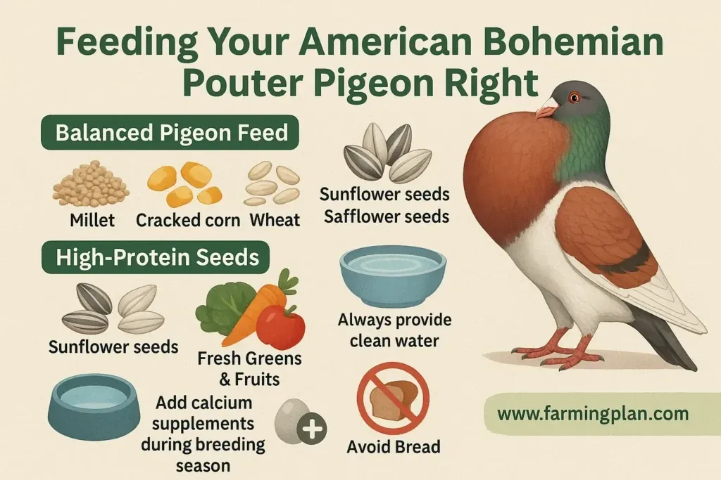 feeding your american bohemian pouter pigeon right