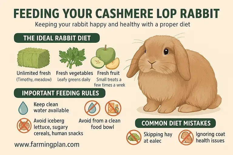 Cashmere Lop Rabbit - Farming & Breed Profile food and diet of cashmere lop rabbit