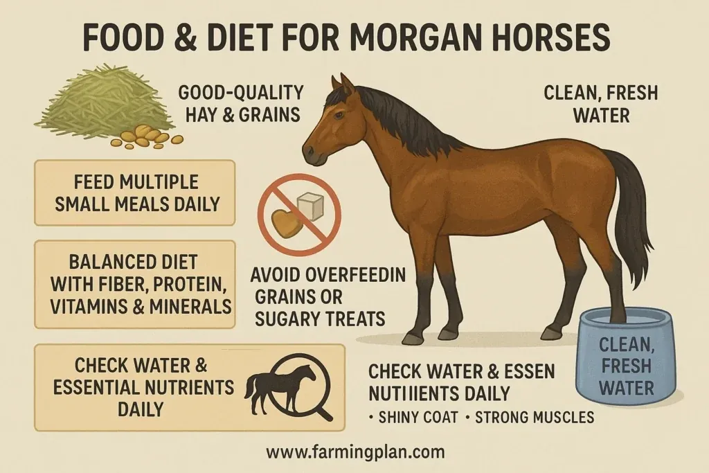 Morgan Horse - Farming & Breed Profile food & diet for morgan horse