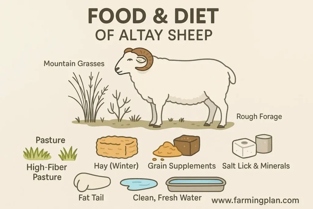 food & diet of altay sheep