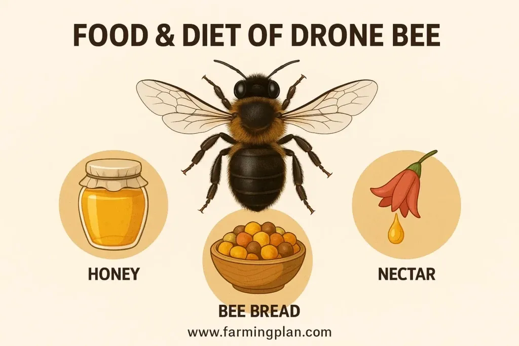 food & diet of drone bee