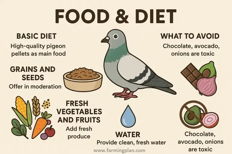 food & diet of king pigeon