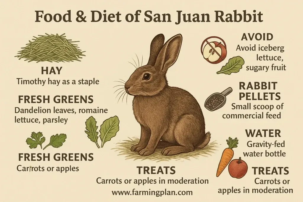 food & diet of san juan rabbit