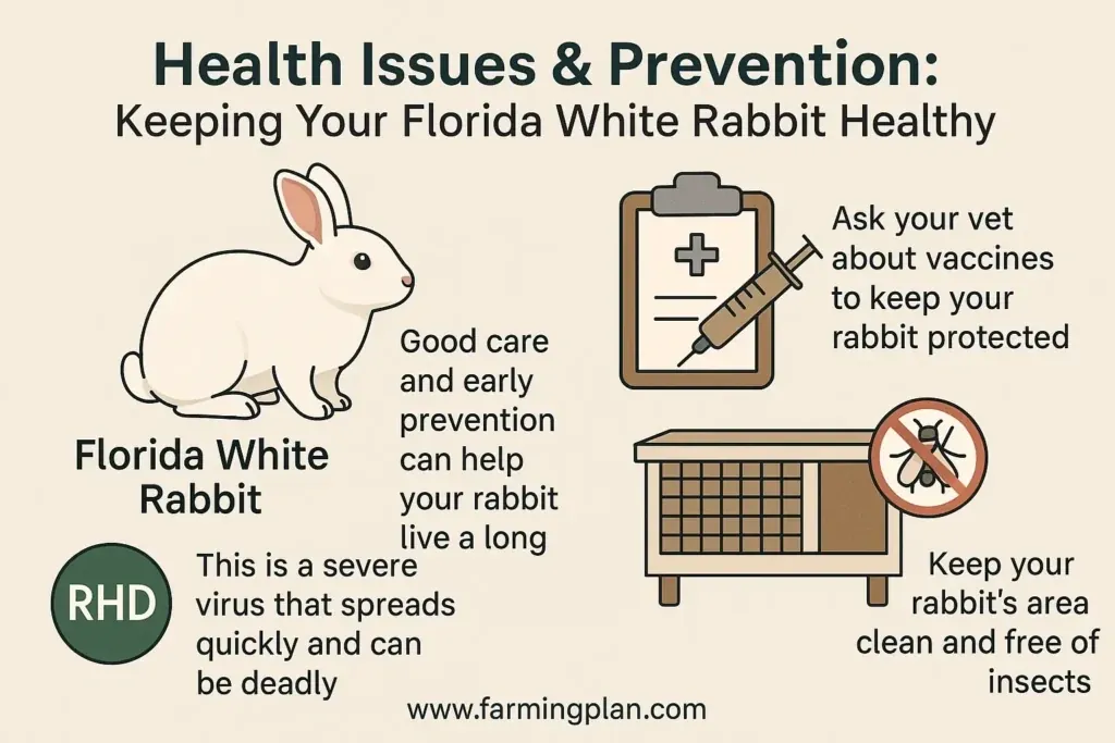 Florida White Rabbit - Farming & Breed Profile health issues and prevention of florida white rabbit