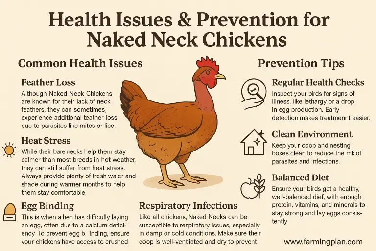 Naked Neck Chickens - Farming & Breed Profile health issues & prevention for naked neck chickens