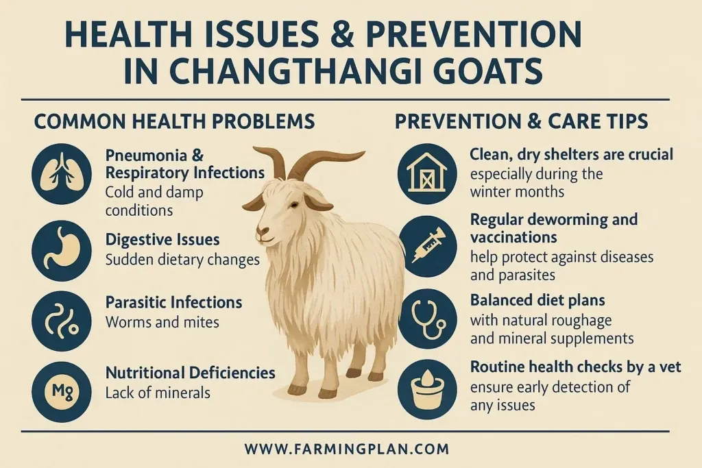 health issues & prevention in changthangi goats