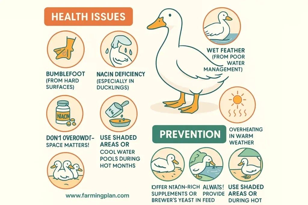 health issues & prevention of german pekin duck