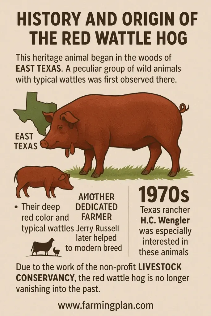 history and origin of the red wattle hog