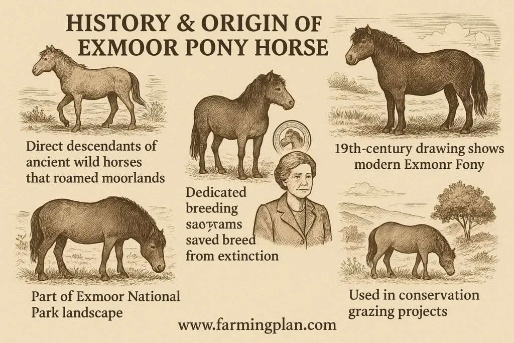 Exmoor Pony Horse - Farming & Breed Profile history & origin of exmoor pony horse