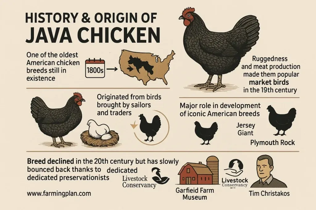 history & origin of java chicken