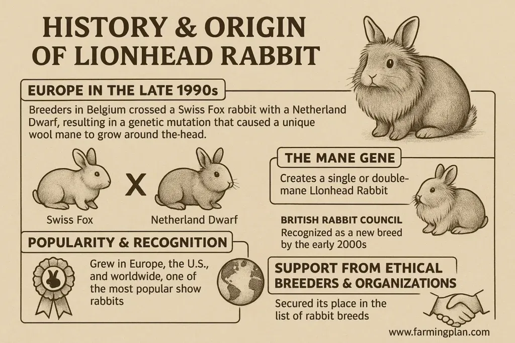 history and origin of lionhead rabbit