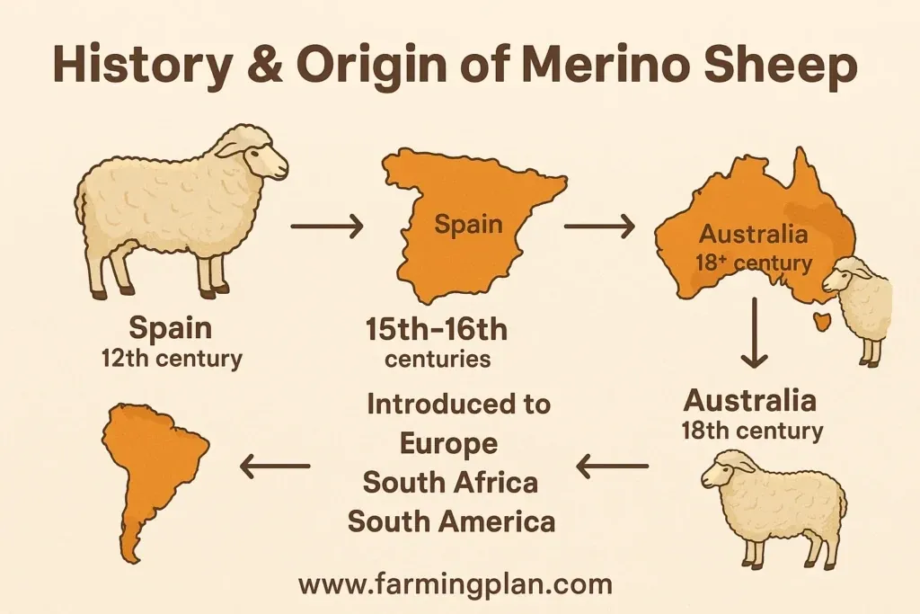 history & origin of merino sheep
