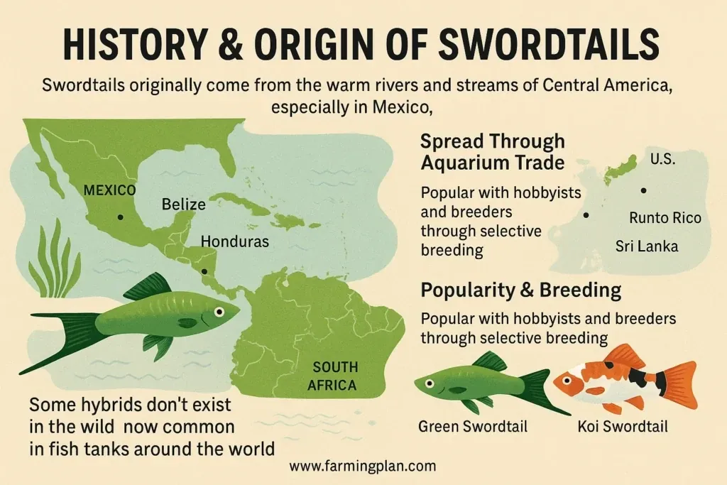 history & origin of swordtails