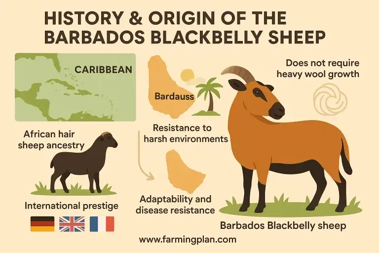 history & origin of the barbados blackbelly sheep