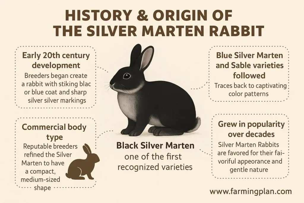history & origin of the silver marten rabbit