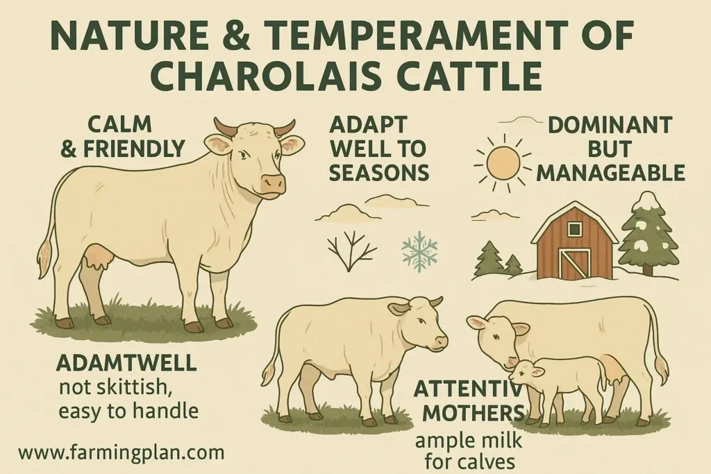 nature & temperament of charolais cattle