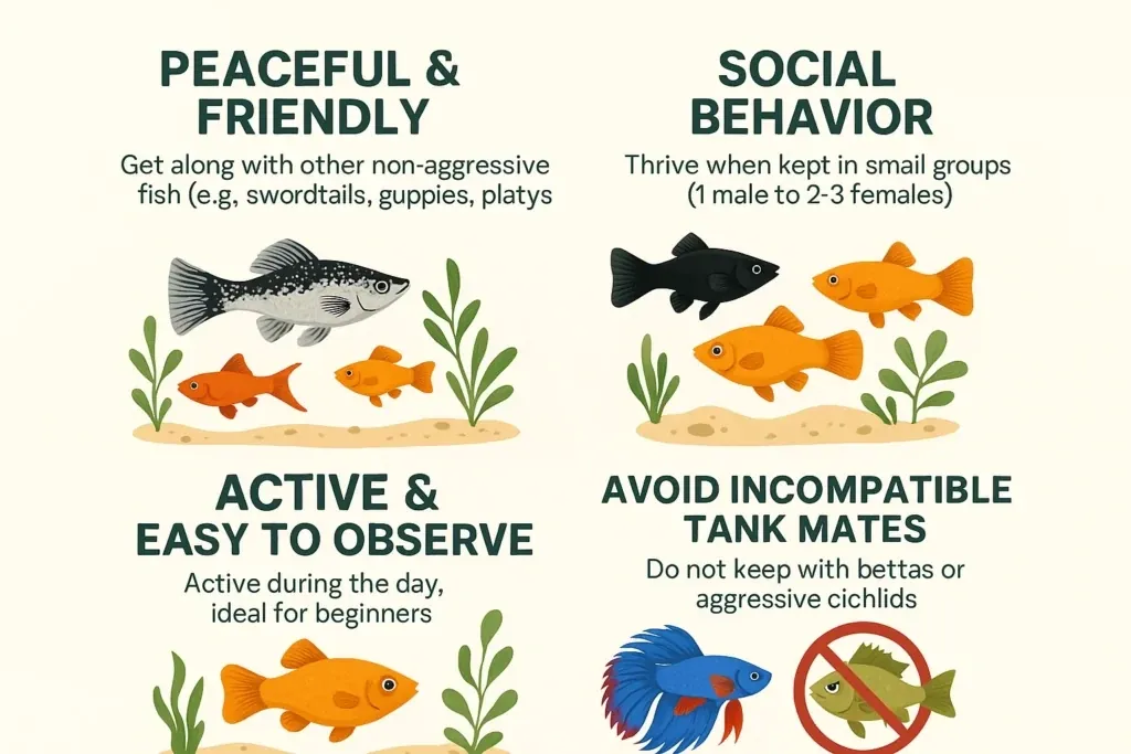 Mollies Fish - Farming & Breed Profile nature & temperament of mollies fish