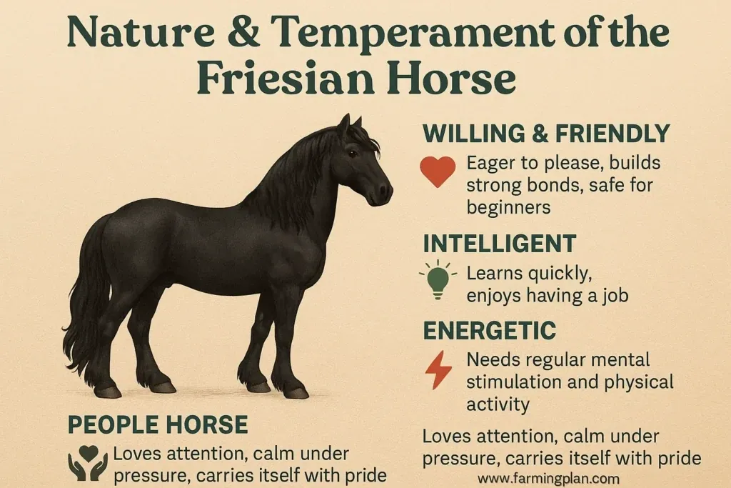 Friesian Horse - Farming & Breed Profile nature & temperament of the friesian horse