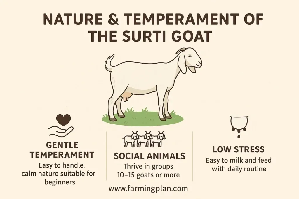 nature & temperament of the surti goat