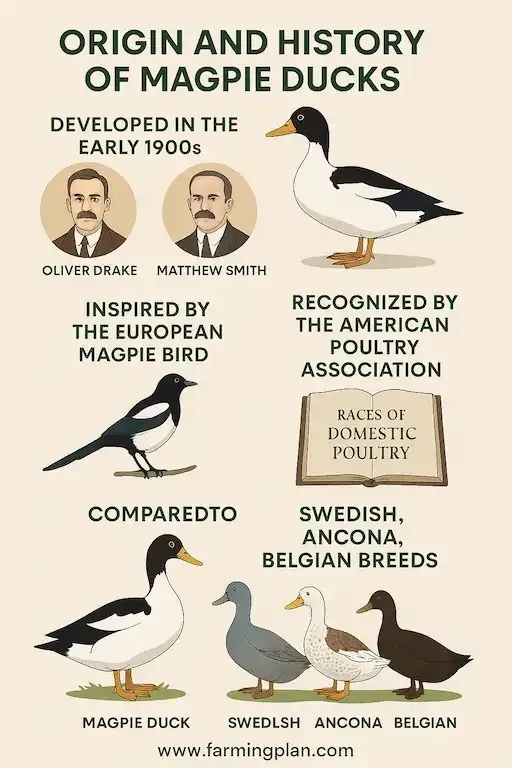 Magpie Duck - Farming & Breed Profile origin and history of magpie ducks
