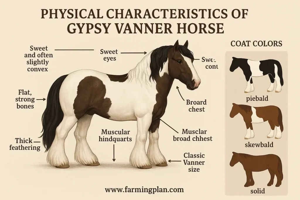 physical characteristics of gypsy vanner horse