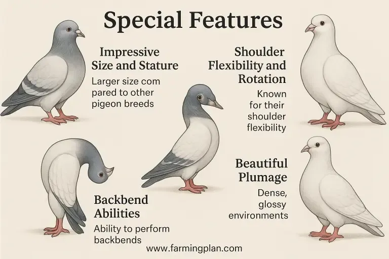 special features of king pigeon