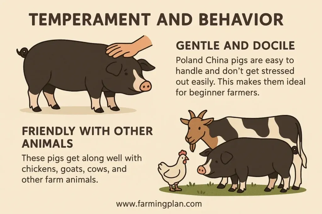 temperament and behavior of poland china pig
