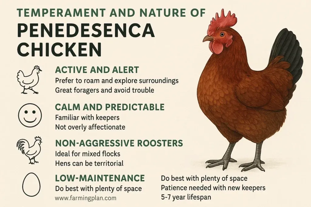 Penedesenca Chicken - Farming & Breed Profile temperament and nature of penedesenca chicken