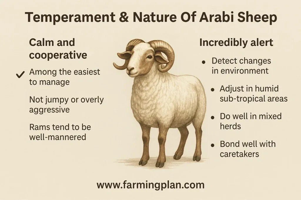 temperament & nature of arabi sheep